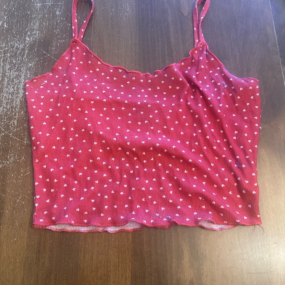 SHEIN Red Heart Print Camisole